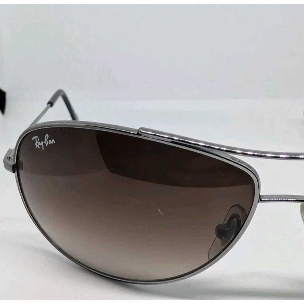 Ray-Ban RB3293 004/13 Aviator Sunglasses Gunmetal Brown Gradient 63mm w/ Case